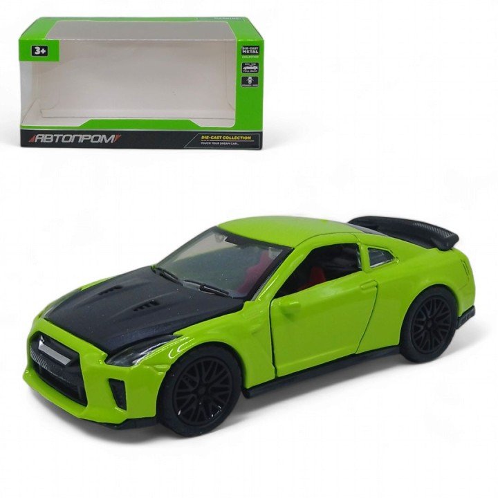 Машинка металева "Автопром. Nissan GTR", зелена