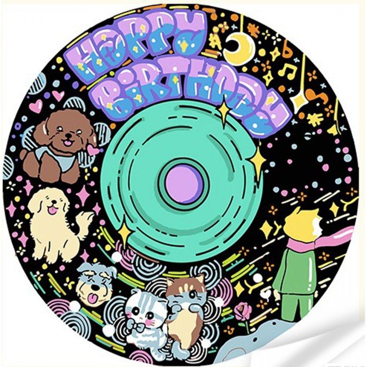 Вініл за номерами "Свято собачок і котиків" (30х30 см.)