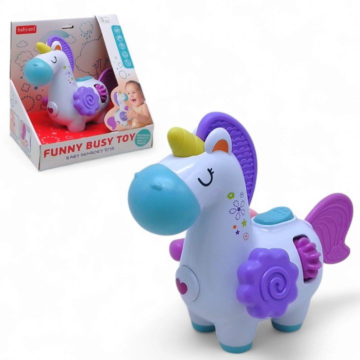 Брязкальце-бізікуб "Єдиноріг", багатофункціональний