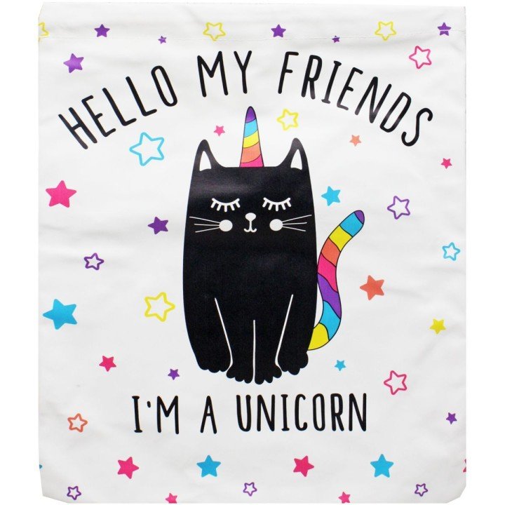 Рюкзак-мішок "Котик-єдиноріг" (33 х 40 см)