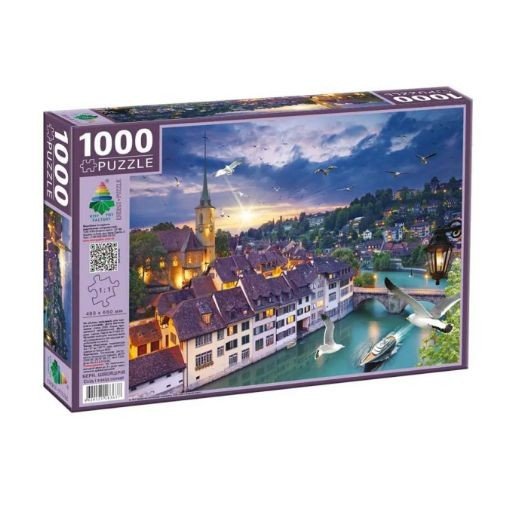 Пазли "Берн. Швейцарія. Схід і захід сонця", 1000 елементів, 66 х 48 см