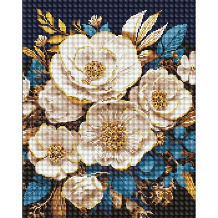 Алмазна мозаїка "Біла симфонія" 40х50 см