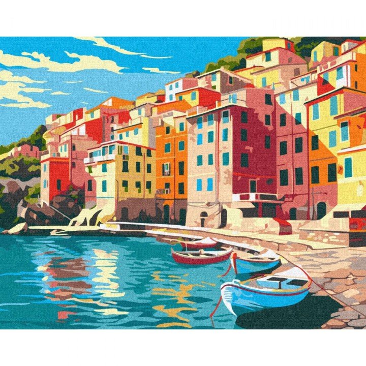 Картина по номерах "Сонячне місто" 40х50 см