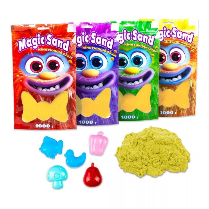 Кінетичний пісок "Magic sand" в пакеті, жовтий, 1 кг