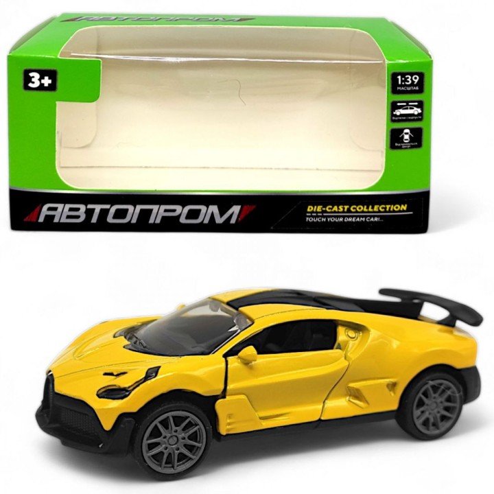 Машина "Автопром. Bugatti Divo" жовта