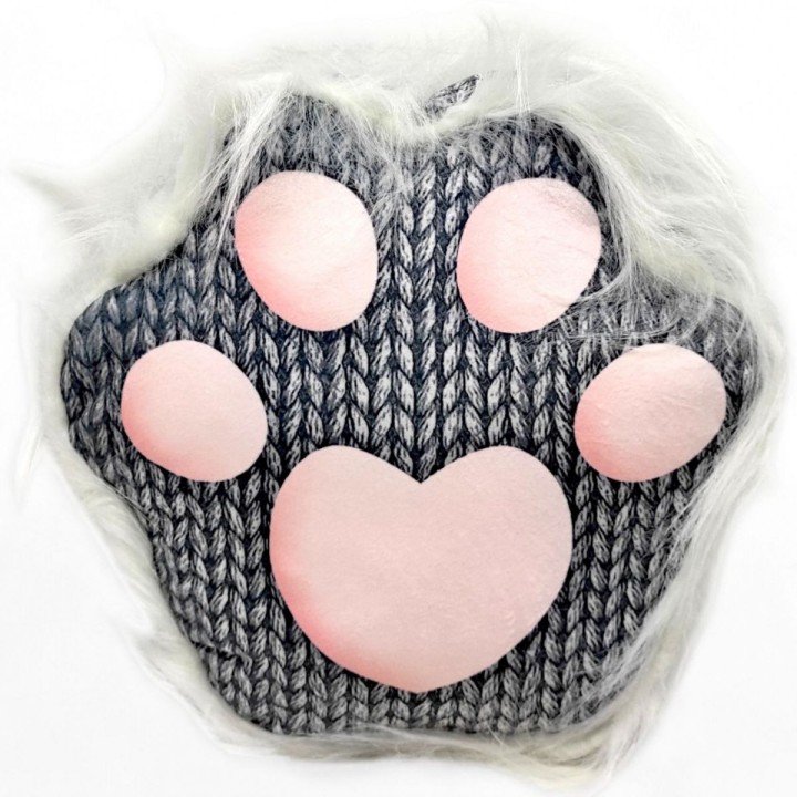 Мʼяка іграшка "Лапка" 32 см (волохата з принтом)