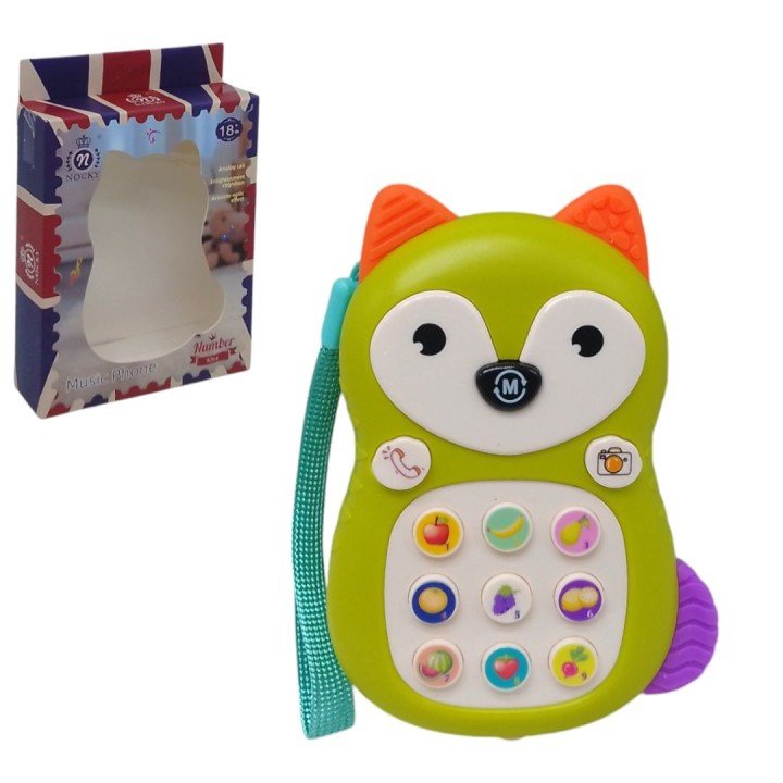 Телефон дитячий, інтерактивний "Лисичка" (салатовий)