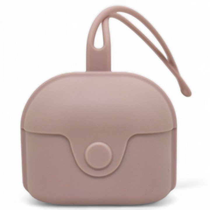 Контейнер для зберігання пустушки, силіконовий (персиковий)