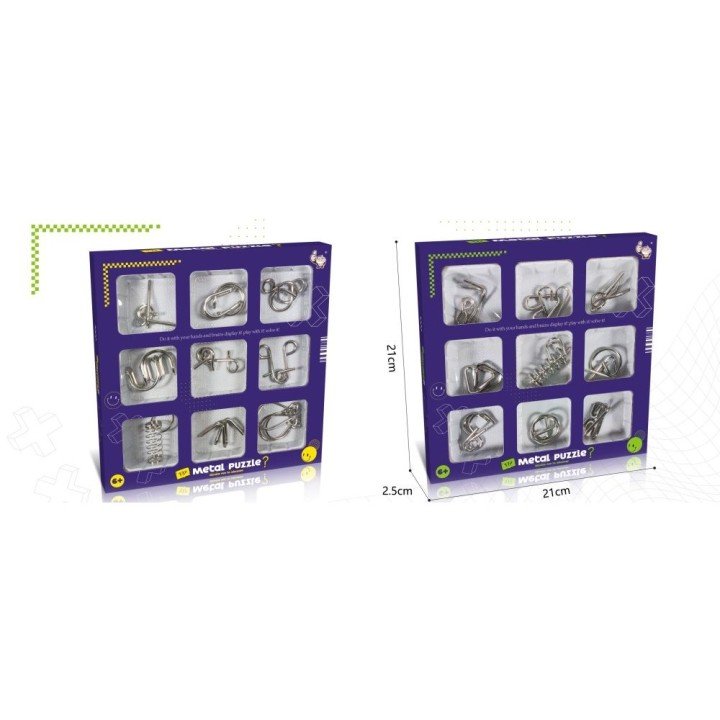 Іграшка "Металеві головоломки", 6шт (мікс видів)