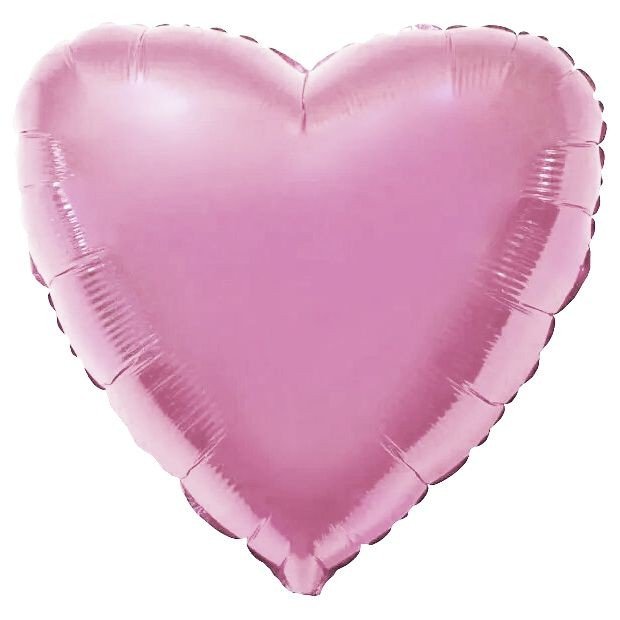Серце фольговане (45 см), світло-рожевий 1