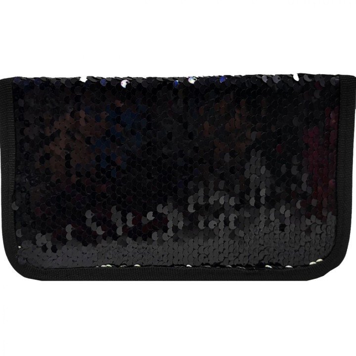 Пенал-книжка з паєтками (1 відділення) чорний
