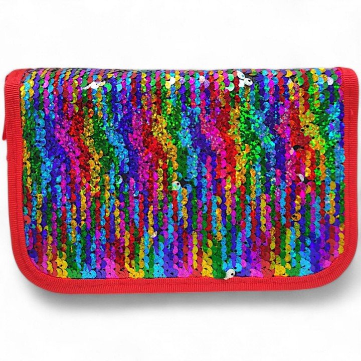 Пенал-книжка з паєтками (2 відділення) кольоровий