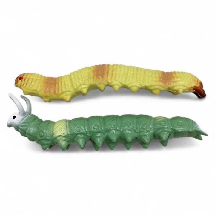 Тягучка гумова "Гусениця та червʼячок" (мʼятна + жовта)