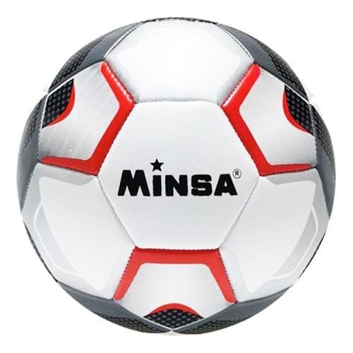 Мʼяч футбольний "Minsa", розмір 5 (червоний)