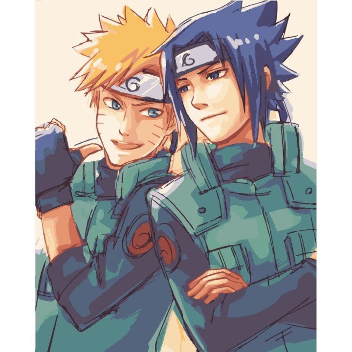 Картина по номерах "Аніме. Наруто і Саске" 40х50 см