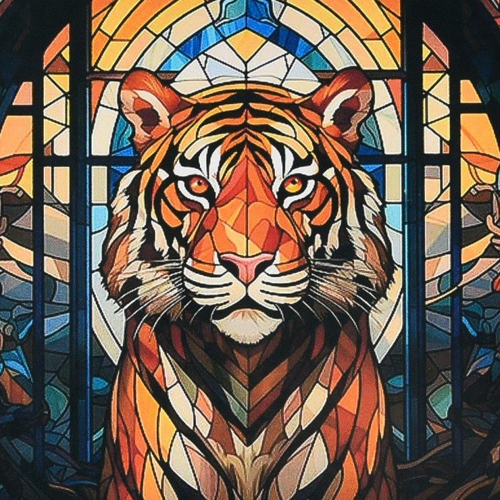 Алмазна мозаїка (не повна викладка) "Могутній погляд" 30х30 см