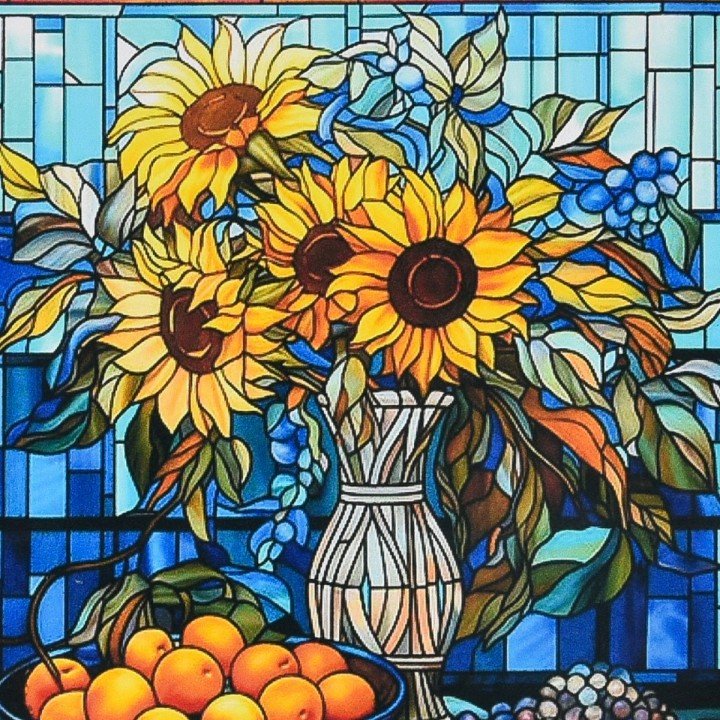 Алмазна мозаїка (не повна викладка) "Сонце у вазі" 30х30 см