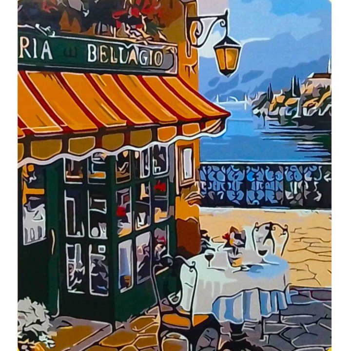 Картина по номерах "Столик бiля моря" 40х50 см