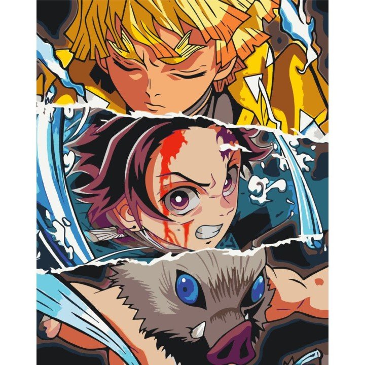 Картина по номерах "Аніме. Клинок, який знищує демонів" 40х50 см