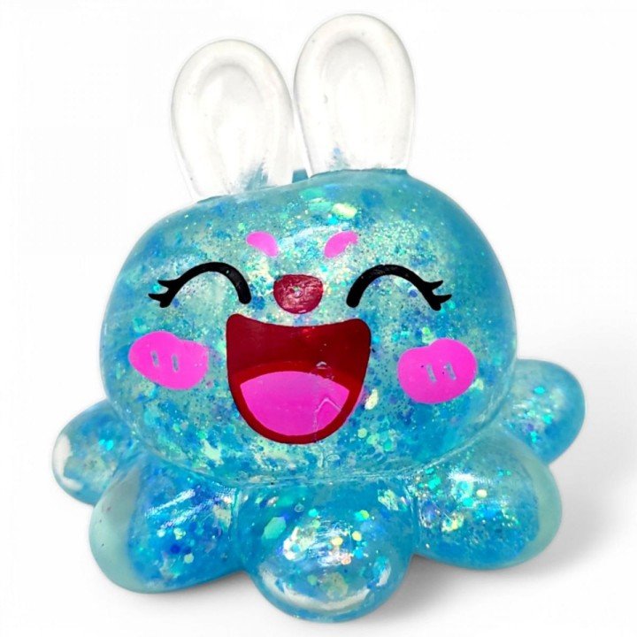 Антистрес жуйка-тягучка "Заєць-восьминіг" (блакитний)