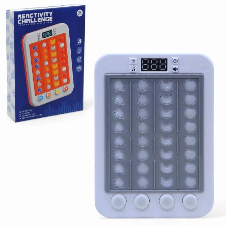 Портативна інтерактивна гра "Майстер ритму. Фрукти" (15 см) сіра