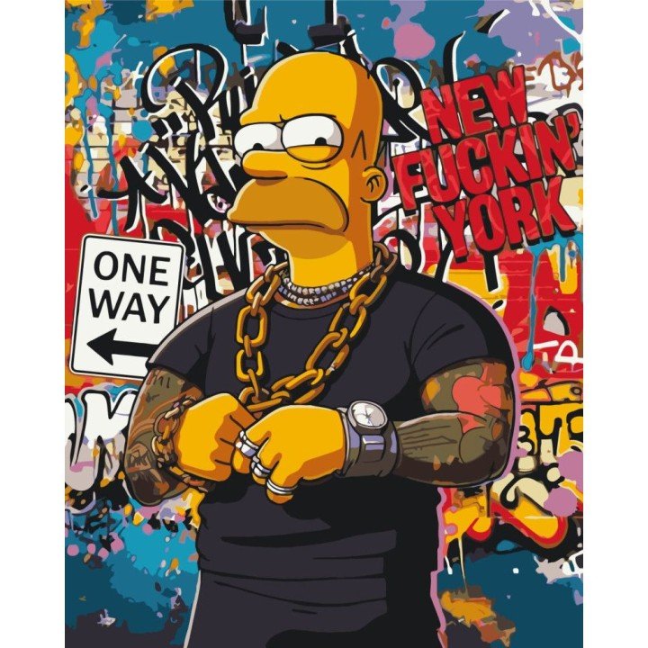 Картина по номерах "Гомер Сімпсон" 40х50 см