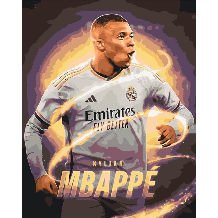Картина по номерах "Футболісти. Кіліан Мбаппе" 40х50 см