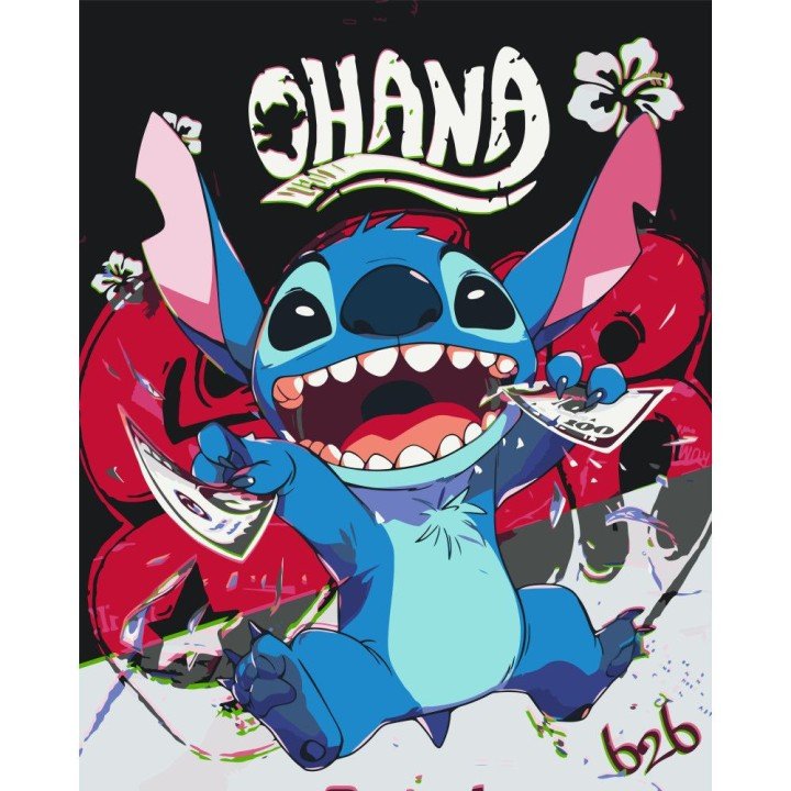 Картина по номерах "Кумедний Стіч" 40х50 см