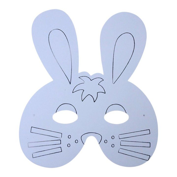 Маска-розмальовка "Зайчик", паперова