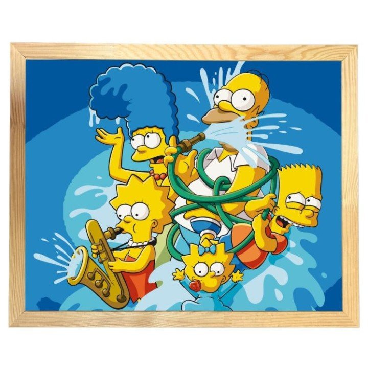 Картина за номерами з багетною рамкою "Crazy family" 30х40 см