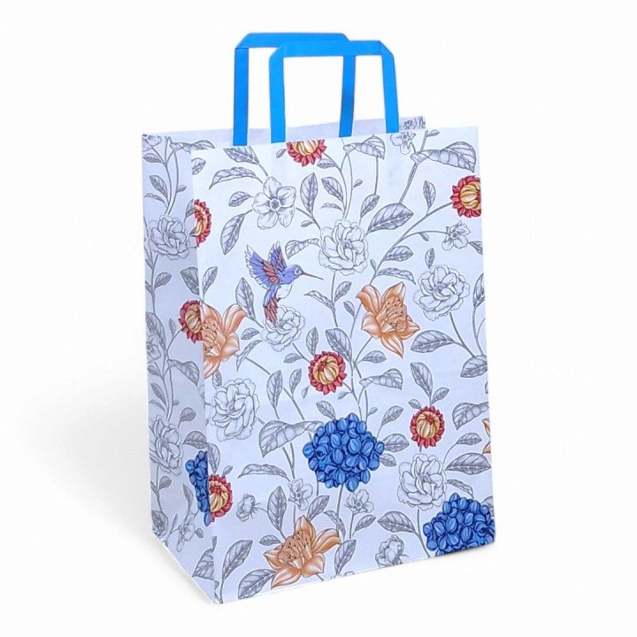 Пакет паперовий з ручками Крафт білий 250х150х345,KGB 253415 -30