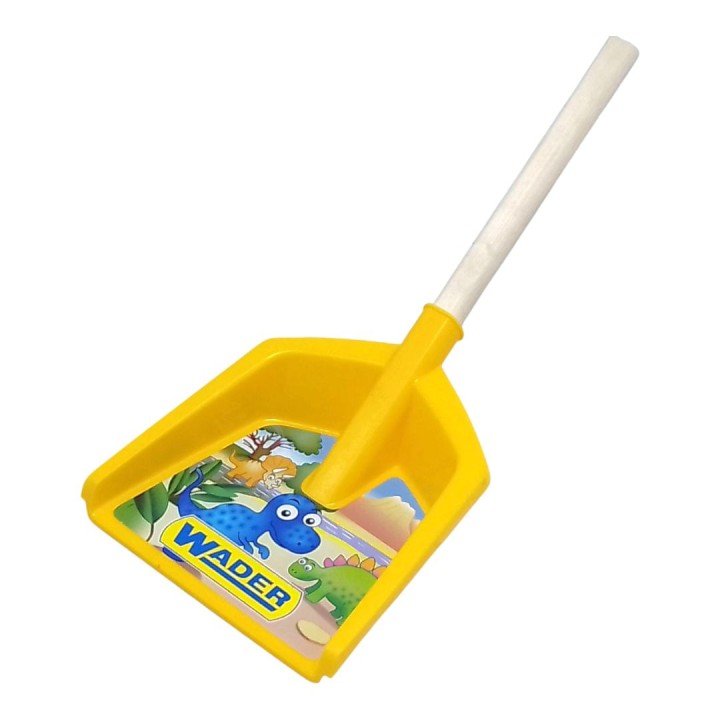 Лопатка коротка, з деревʼяною ручкою, 37 см (жовта)