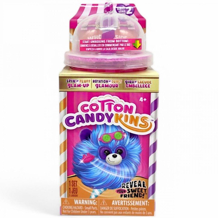 Мʼяка іграшка-сюрприз Cotton Candykins W2 – Пухнастий улюбленець (малиновий)