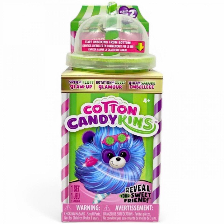 Мʼяка іграшка-сюрприз Cotton Candykins W2 – Пухнастий улюбленець (салатовий)