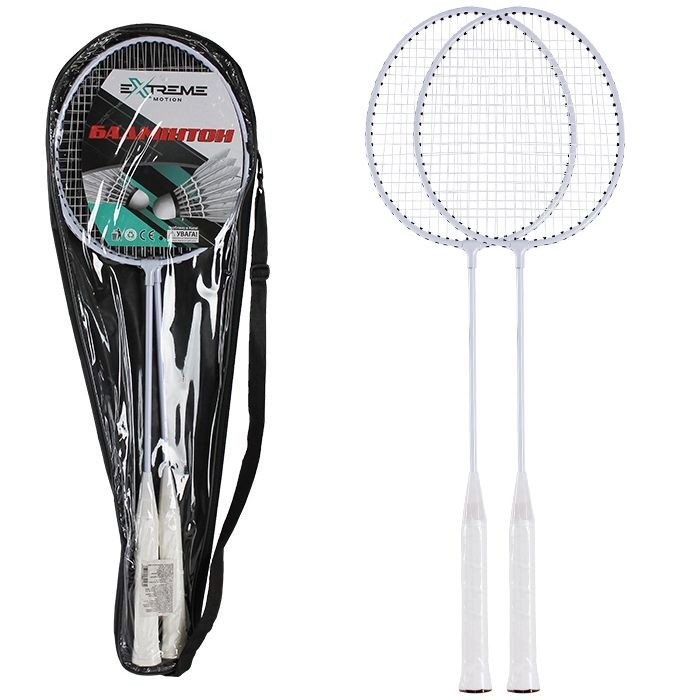 Бадмiнтон (2 ракетки) в сумці-чохлі, білий