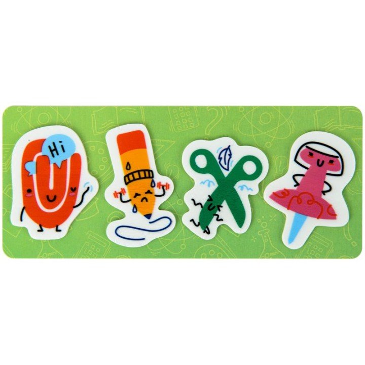 Закладки пластикові 4x20 шт, 35х50 мм, Office