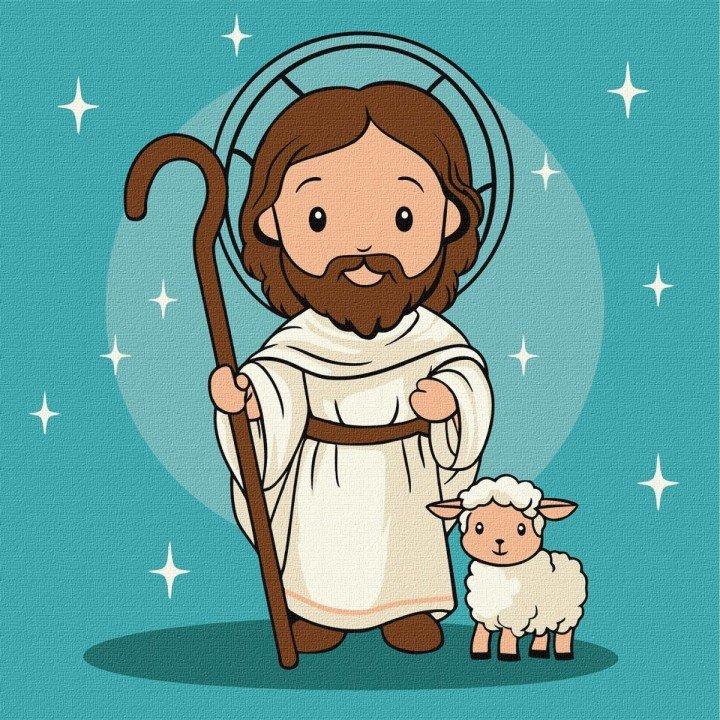 Картина за номерами "Милий Ісус" 25х25 см