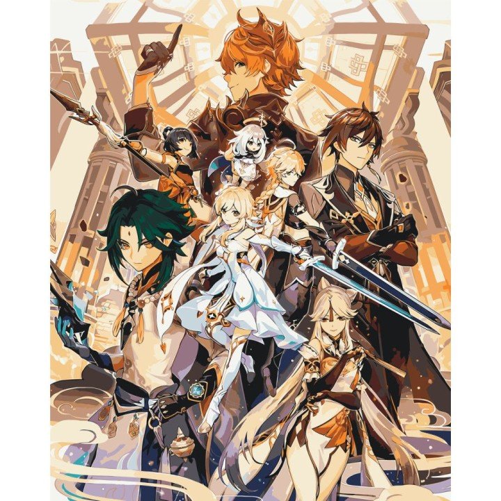 Картина по номерах "Аніме. Геншин Імпакт" 40х50 см