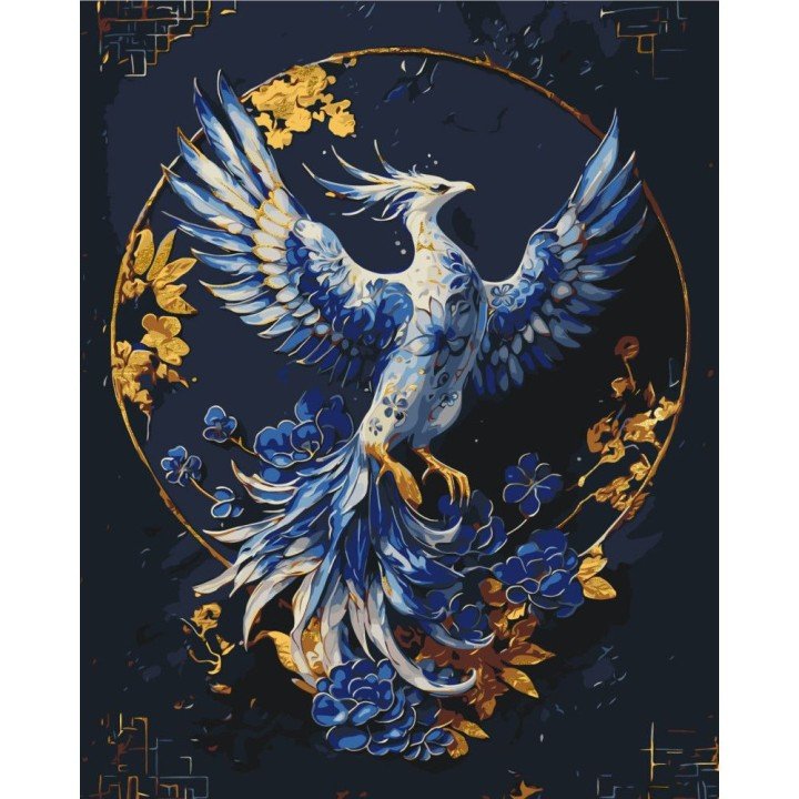 Картина по номерах з фарбами металік "Фенікс" 40х50 см