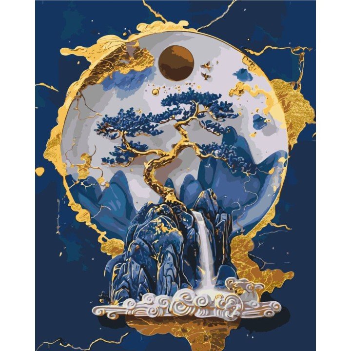 Картина по номерах з фарбами металік "Пейзаж" 40х50 см