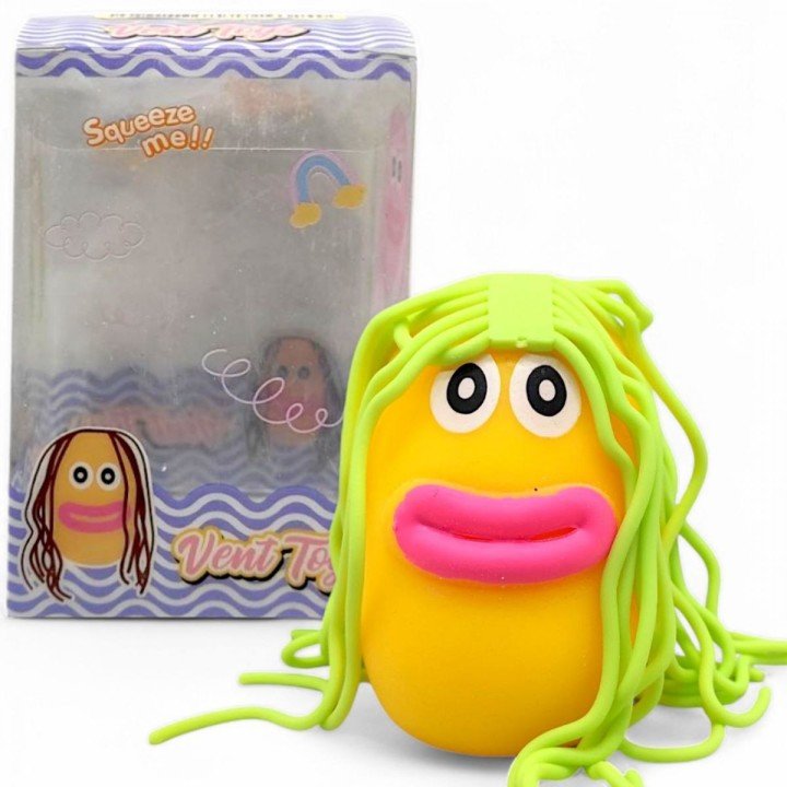 Антистрес піна "Губастий волосатик" (жовте волосся)