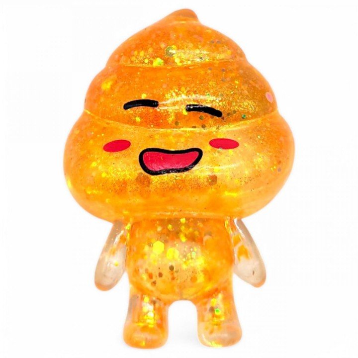 Антистрес жуйка-тягучка "Какашка" 8 см (помаранчевий)