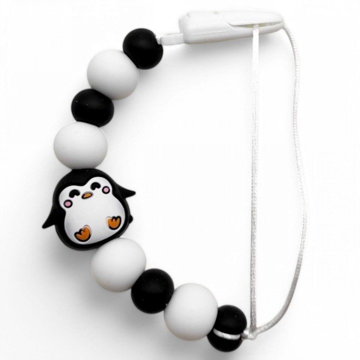Силіконовий ланцюжок для пустушки "Animals. Пінгвін"