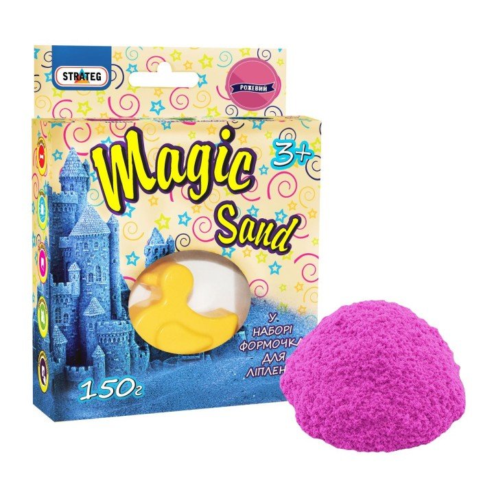Кінетичний пісок "Magic Sand", з формочкою, 150 г (рожевий)
