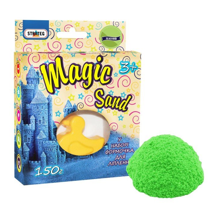 Кінетичний пісок "Magic Sand", з формочкою, 150 г (зелений)