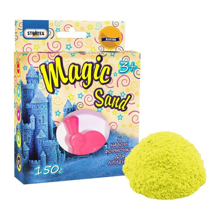 Кінетичний пісок "Magic Sand", з формочкою, 150 г (жовтий)