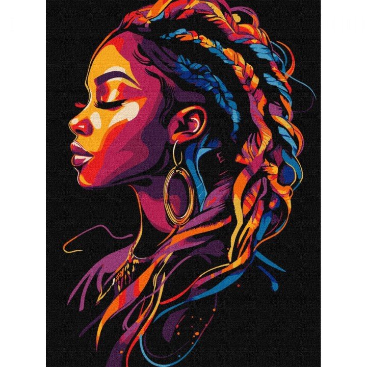 Картина по номерах "Яскраві коси" 30х40 см