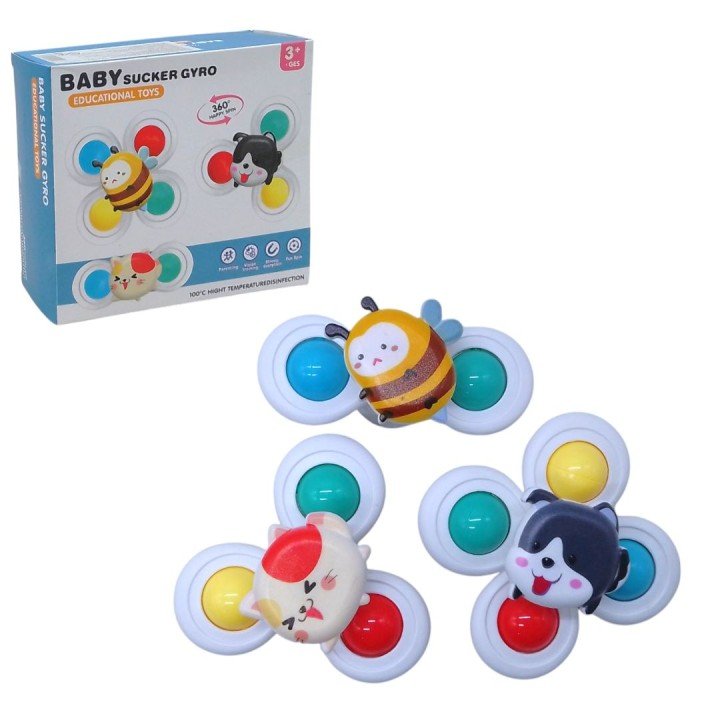 Брязкальце-спінер "Тваринки", 3 іграшки