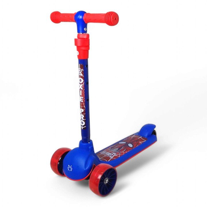 Самокат дитячий триколісний "Людина-павук" (синій)