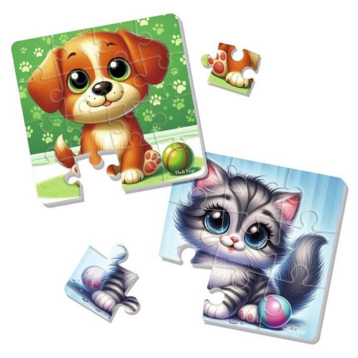 М’які максі пазли “Котик та песик" (2 пазла)